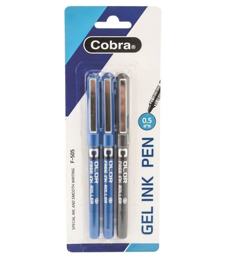 סט שלישית  עט ג'ל 0.5 של cobra f-505
