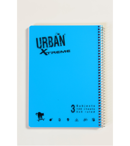 מחברת ספירלה אורבן 3 נושאים חשבון A4