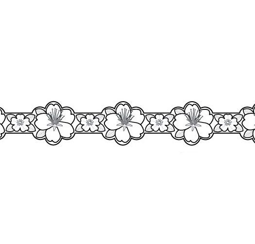 כתר פרחי שקד לצביעה 1/18