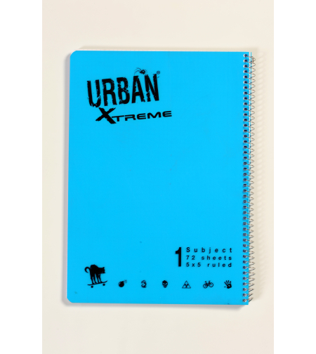 מחברת ספירלה פלסטיק אורבן A4 חשבון נושא 1