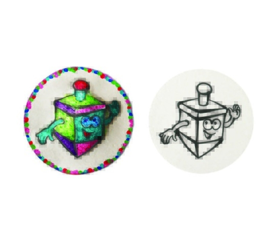 קיט חנוכה ציורים מתנפחים - סביבון 10 יח'