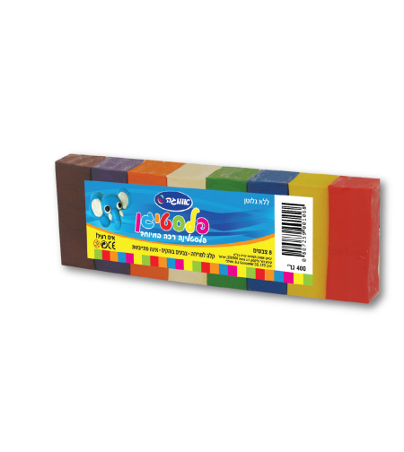 פלסטיגן 8 צבעים 400 גרם