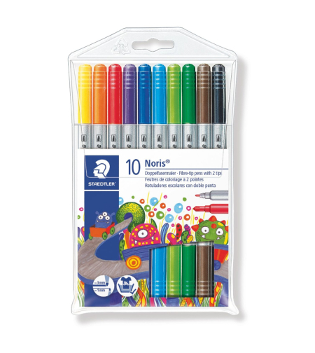 STAEDTLER טוש דו צדדי 10 יחידות