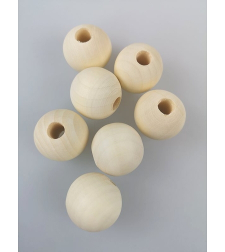 חרוזי עץ טבעי 2.5 ס