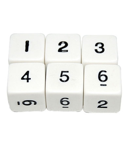 קובית משחק ספרות 1-6 16 מ