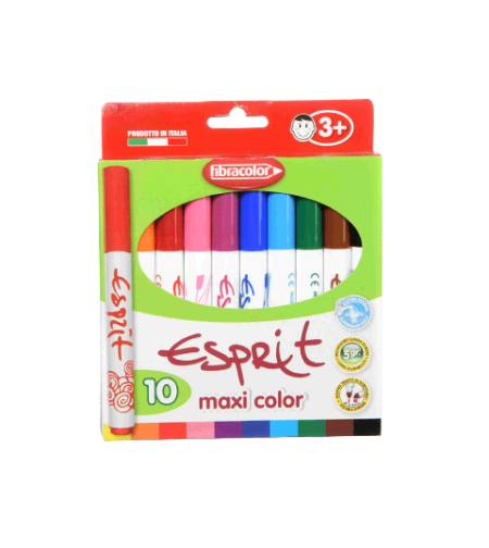 סט 10 טושים עבים לילדים Fabracolor Esprit
