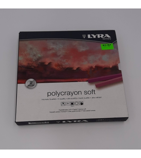 גירי פחם/פסטל יבש 24 יחידות LYRA