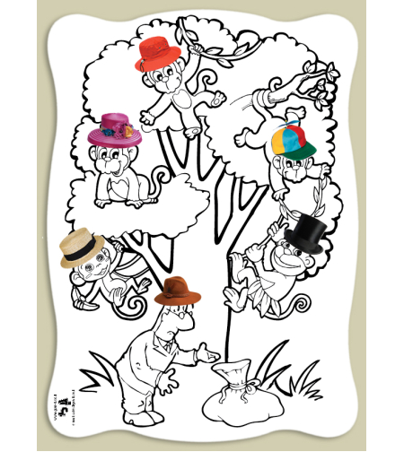 יצירה סיפור הכובעים + מדבקות 1/36