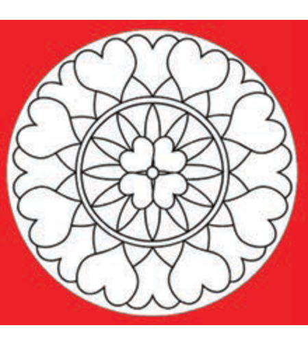 מנדלה לצביעה לבבות 1/36