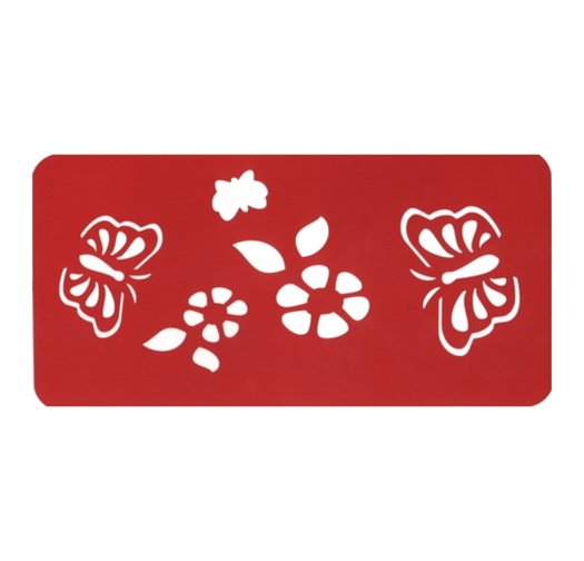 שבלונה בודדת ממפל איכותי 15*30 ס'מ פרחים ופרפרים