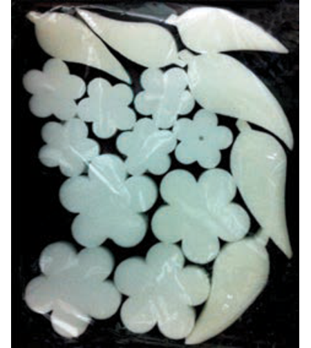 חותמות ספוג עלים ופרחים