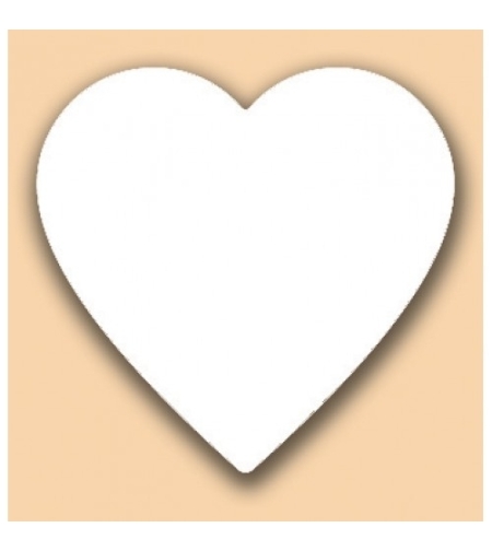 לב מקרטון לבן 18 יח'