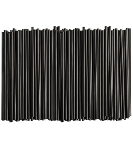 קשיות לשתיה 1/400 לא מתקפלות שחורות