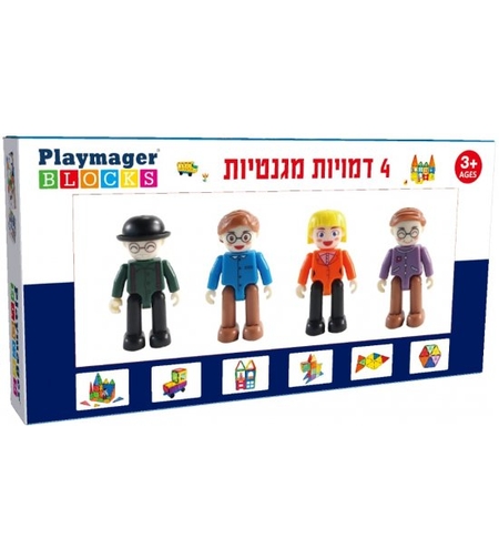 פליימאגר 4  דמויות מגנט