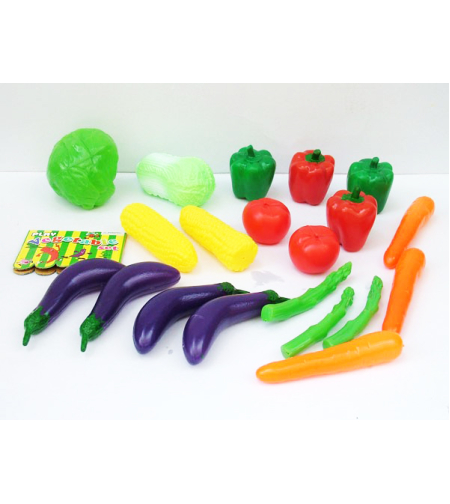 סט ירקות פלסטיק ברשת