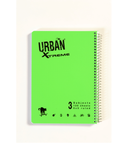 מחברת ספירלה אורבן 3 נושאים חשבון A5