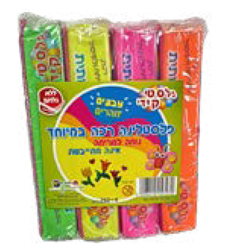 פלסטלינה זוהר 250 גרם 4 גוונים