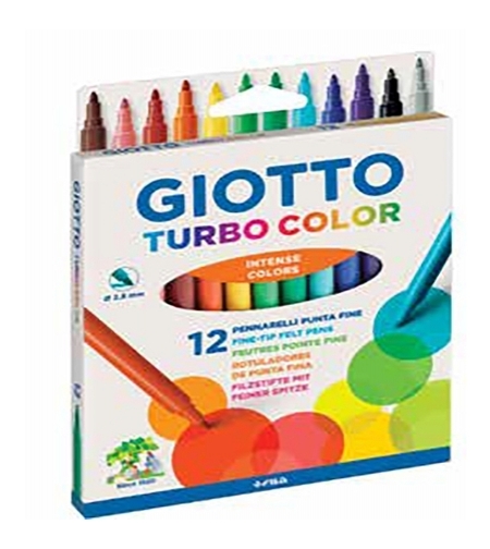 טושים ג'יאוטו טורבו קולור  עבים 12 יח'