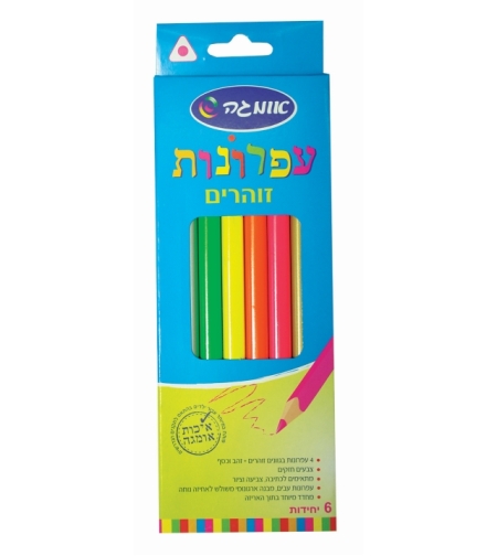עפרונות זוהרים משולשים עבים 6