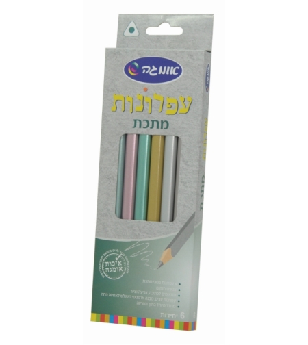 6 עפרונות מתכת משולשים עבים
