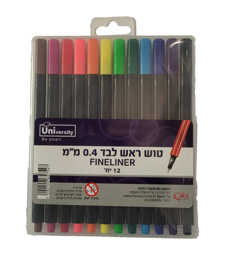 סט טוש ראש לבד 0.4 מ