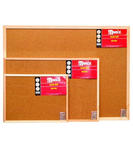 לוח שעם מסגרת עץ