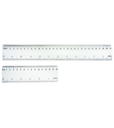 סרגל פלסטיק לבן 30 ס