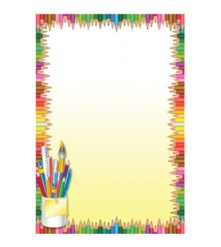 דפים מעוצבים לב עפרונות