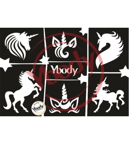 שבלונה לקעקועים  חד קרן