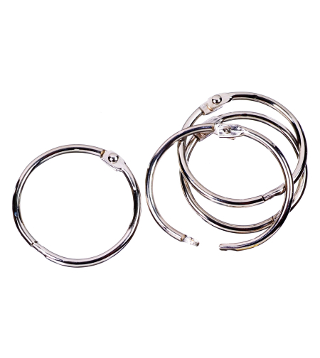 טבעות כסף עם סוגר 25 מ'מ 10 יחידות