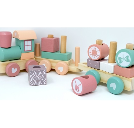 רכבת צורות - ורוד