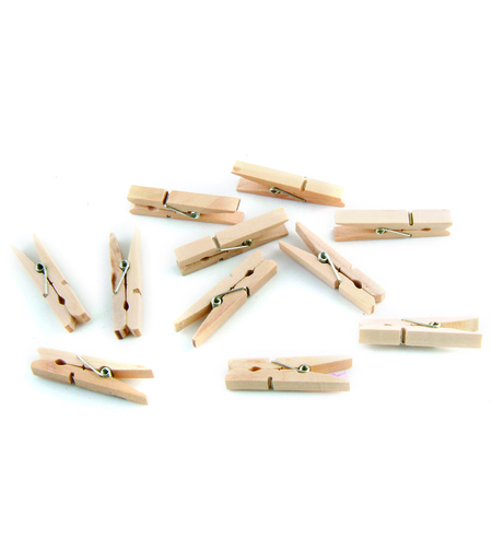 אטב עץ בינוני טבעי 4 ס'מ 45 יחידות