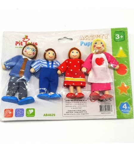 דמויות משפחה עץ  4 יח'