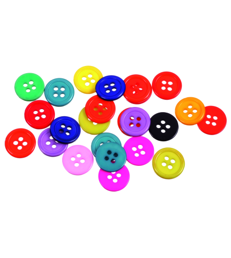 כפתורי עץ צבעוני 20 מ'מ 50 יחידות