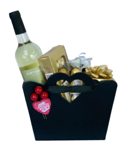 Black Gift Basket Full of Love