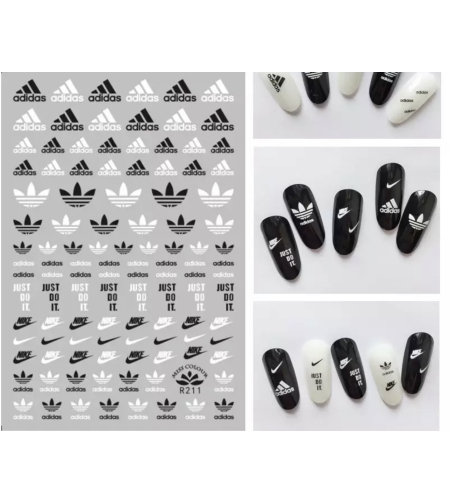מדבקה NIKE ADIDAS R211