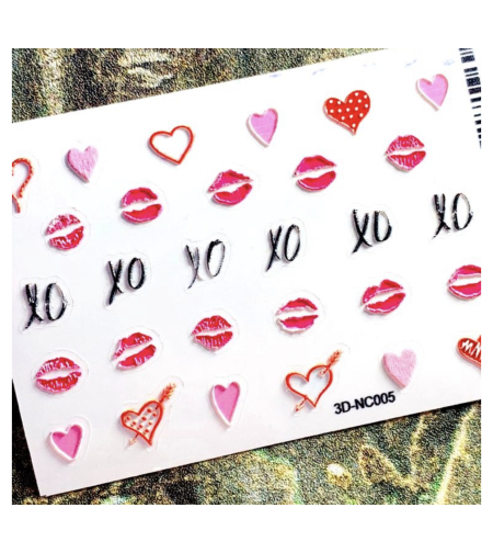 מדבקת תלת מימד kiss