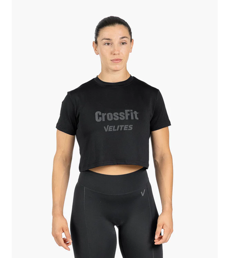 חולצת Velites HOLO Crop  - מהדורת CrossFit - שחור