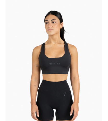 חזיית ספורט HOLO Low Neck שחורה