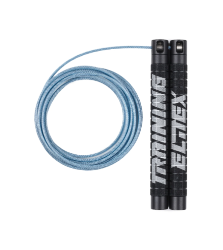 חבל קפיצה מהיר פרו - שחור/כחול - Elitex Training