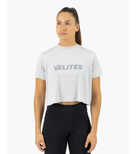 חולצת Velites HOLO Crop אפורה