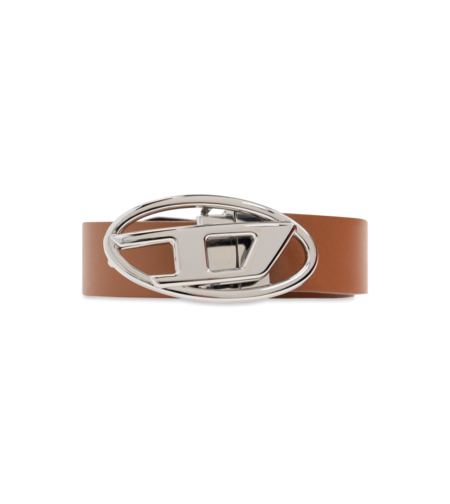 חגורה עור לוגו דיזל - חום