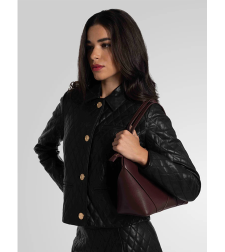 ג׳קט עור ריבועים