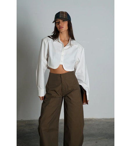 חולצת סטריפ - לבן