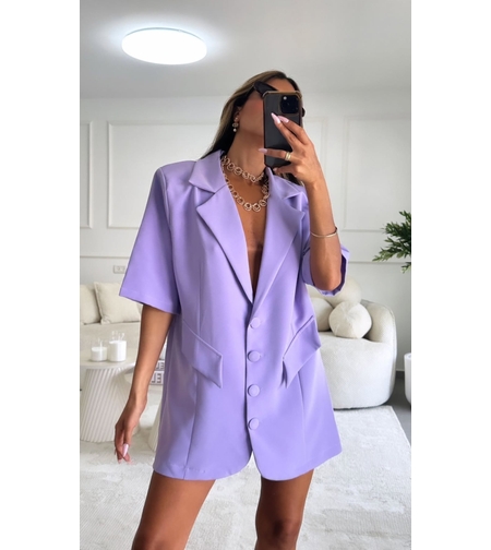 שמלה בלייזר סגול