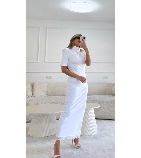 שמלת דיקלה - לבן