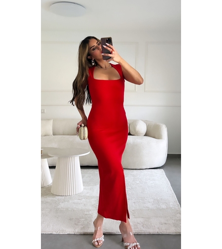 שמלה אילזבת - אדום