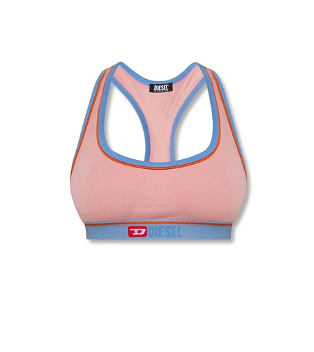 גוזייה כתפיות רחבות לוגו DIESEL ורוד/כחול