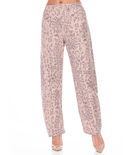 מכנס ג׳ינס הדפס מנומר