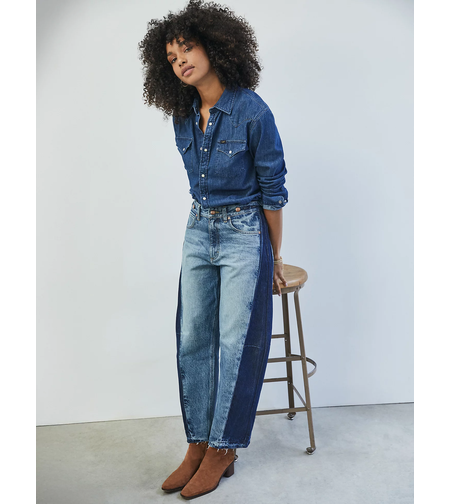 ג׳ינס דנים בשטיפה חצי